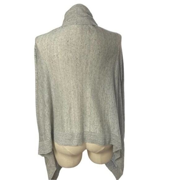 NWOT. - PURE DKNY Linen Cardigan, Gray, Minimalist, Neutral, Coastal, Beach, M/L - Picture 4 of 8